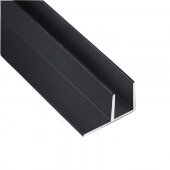 Алюминиевый F-образный профиль ОП-500 под панель 4 мм (2,7 м) черный