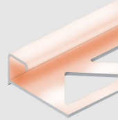 Алюминиевый профиль окантовочный П-образный 10 мм PV54-15 розовый блестящий 2,7 м