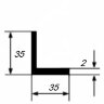 Заказать Уголок из алюминия 35х35х2 мм равносторонний 3 м 