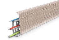 Плинтус напольный с кабель-каналами 85 мм Deconika Д-П85 361 Акация 2,2 м Плинтус напольный с кабель-каналами 85 мм Deconika Д-П85 361 Акация 2,2 м