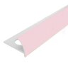 Внешний профиль ПВХ для плитки 10 мм Cezar 104 Розовый 2,5 м