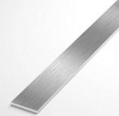 Алюминиевая полоса 20х1,5 Серебро матовое браш 2,7 м