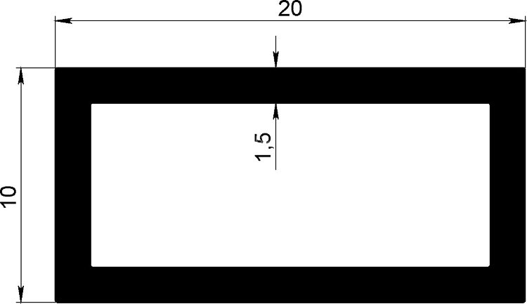 Заказать Алюминиевый бокс 10х20х1,5 мм анодированный серебро 3 м Заказать Алюминиевый бокс 10х20х1,5 мм анодированный серебро 3 м