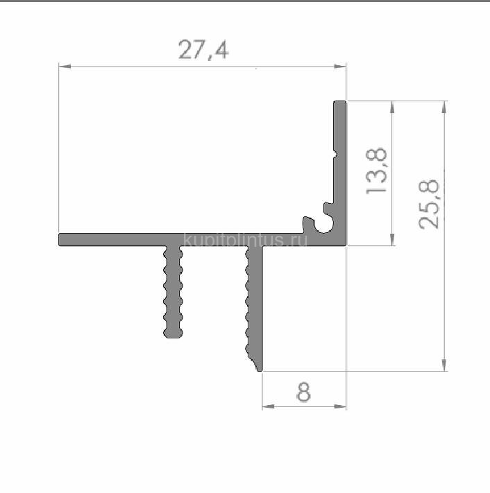 Заказать Алюминиевый теневой потолочный профиль ПТП-26 черный 3м Заказать Алюминиевый теневой потолочный профиль ПТП-26 черный 3м