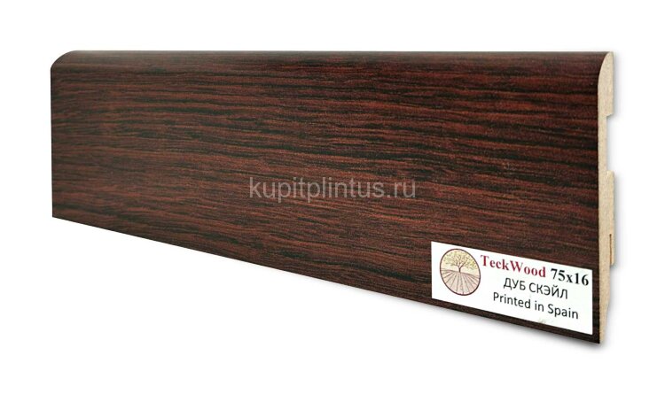 Заказать Напольный плинтус МДФ Teckwood цветной 75х16 Дуб Скэйл 2.15 м 