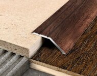 Порог разноуровневый из алюминия С1 КД Орех (декорированный) 2,7 м Порог разноуровневый из алюминия С1 КД Орех (декорированный) 2,7 м