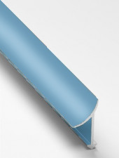 Профиль алюминиевый для плитки внутренний 10 мм Gunsen PV30-32 голубой Ral 5024 2,7 м