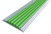 Профиль алюминиевый противоскользящий полоса Стандарт 40 мм Алюминий-Зеленый 2,7м