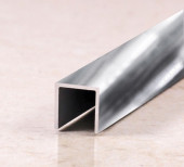 Профиль П-образный из алюминия П-10х10 серебро глянцевое 2,7 м