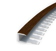 Профиль П-образный гибкий MP55 из алюминия 39 Орех миланский 2,7 м