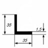 Заказать Уголок из алюминия 35х35х1,5 мм равносторонний 3 м 