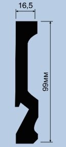 Заказать Напольный плинтус 99х16,5 мм Hiwood LB99 из полистирола под подсветку 2 м Заказать Напольный плинтус 99х16,5 мм Hiwood LB99 из полистирола под подсветку 2 м