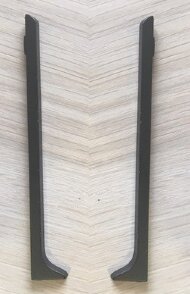 Металлическая фурнитура для плинтуса ПЛ-100 заглушки (пара кмп) черный муар