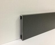 Напольный плинтус алюминиевый 40 ПТ-41 черный муар 3м