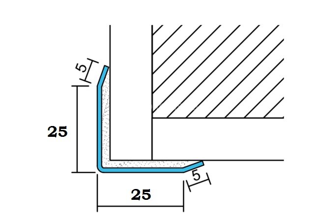 Заказать Уголок из нержавеющей стали 25х25 мм SAO12-25W SG серебро глянец 2,7 м Заказать Уголок из нержавеющей стали 25х25 мм SAO12-25W SG серебро глянец 2,7 м