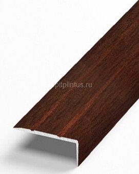 Заказать Порог угловой из алюминия Д1 КД Махагон (декорированный) 2,7 м Заказать Порог угловой из алюминия Д1 КД Махагон (декорированный) 2,7 м