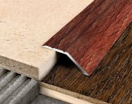 Порог разноуровневый из алюминия С1 КД Дуб мореный (декорированный) 2,7 м