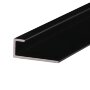 Профиль П-образный алюминиевый под стекло ПО-111 Черный матовый 2,7 м