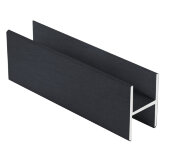 Алюминиевый Н-образный профиль ОП-501 под панель 4 мм (2,7 м) черный