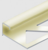 Алюминиевый профиль окантовочный П-образный 10 мм PV54-13 песок блестящий 2,7 м