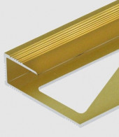 Алюминиевый профиль для ламината оконечный Panel "L" 10 мм PV59-12 песок матовый 2,7 м