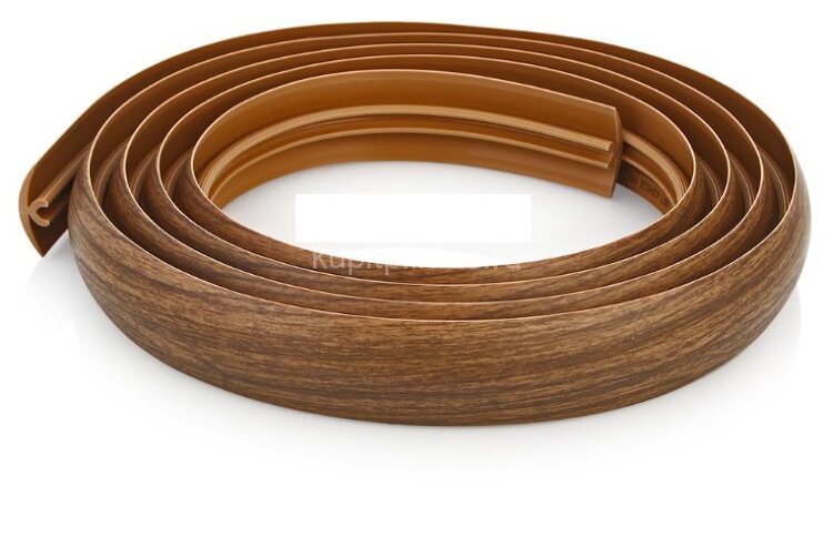 Заказать Порог гибкий ПВХ Т-образный Cezar Flex Line 77 Орех 12 м 