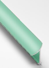 Профиль алюминиевый для плитки внутренний 10 мм Gunsen PV30-33 бирюзовый Ral 6027 2,7 м