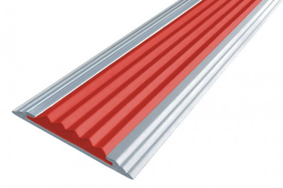 Заказать Профиль алюминиевый противоскользящий полоса Стандарт 40 мм Алюминий-Красный 2,7м 