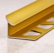 Уголок внутренний для плитки (раскладка) ПО-В10 золото матовое 2,7 м Уголок внутренний для плитки (раскладка) ПО-В10 золото матовое 2,7 м