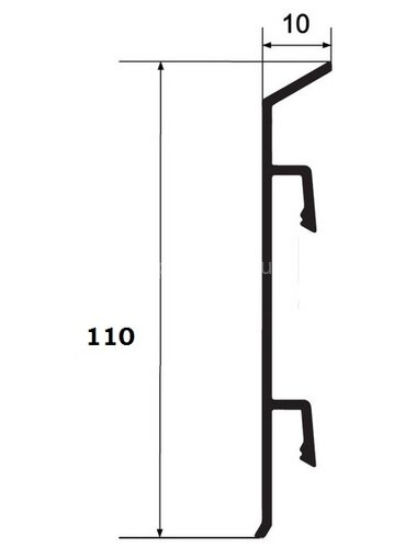 Заказать Фурнитура для напольного плинтуса ПТ-110 ПВХ окончание (кмп) черный 