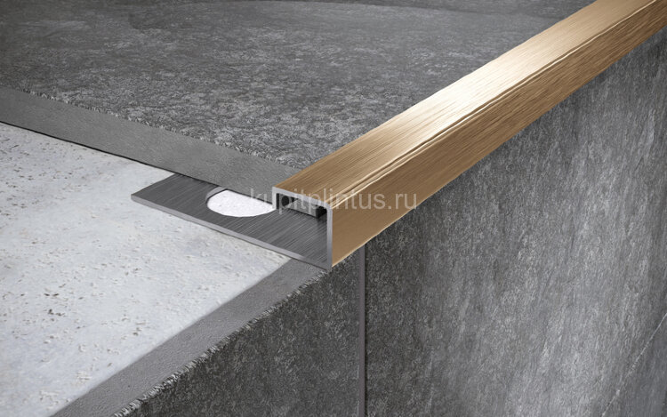 Заказать Стальной П-образный профиль 10х10 мм FPF 10 GS золото сатинированное 2,7 м Заказать Стальной П-образный профиль 10х10 мм FPF 10 GS золото сатинированное 2,7 м