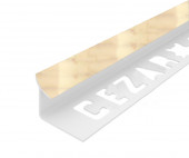 Профиль ПВХ для плитки Cezar внутренний 12 мм 230 Бледно-желтый мрамор 2,5 м