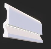 Напольный плинтус 98х19,5 мм Hiwood LB98 из полистирола под подсветку 2 м Напольный плинтус 98х19,5 мм Hiwood LB98 из полистирола под подсветку 2 м