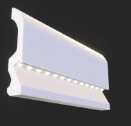 Напольный плинтус 98х19,5 мм Hiwood LB98 из полистирола под подсветку 2 м Напольный плинтус 98х19,5 мм Hiwood LB98 из полистирола под подсветку 2 м