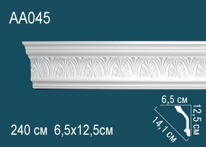 Заказать Потолочный плинтус с орнаментом Перфект AA045 125х141х65 мм 2,4 м Заказать Потолочный плинтус с орнаментом Перфект AA045 125х141х65 мм 2,4 м