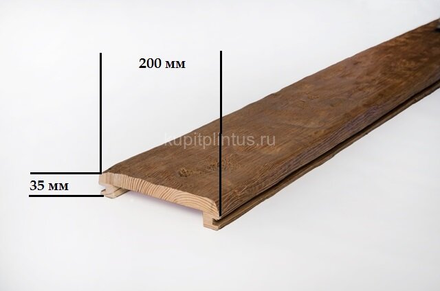 Заказать Декоративная доска из дерева 35х200 мм Уникс Винтаж ДА20 Темный дуб 2 м 