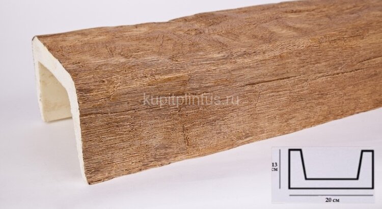 Заказать Балка из полиуретана 13х20 см Уникс Классика Б3 Светлый дуб 2 м 