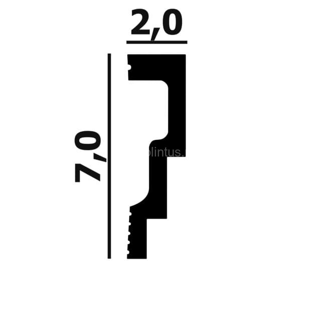 Заказать Молдинг 20х70 мм Перфект Плюс P106 белый 2 м 