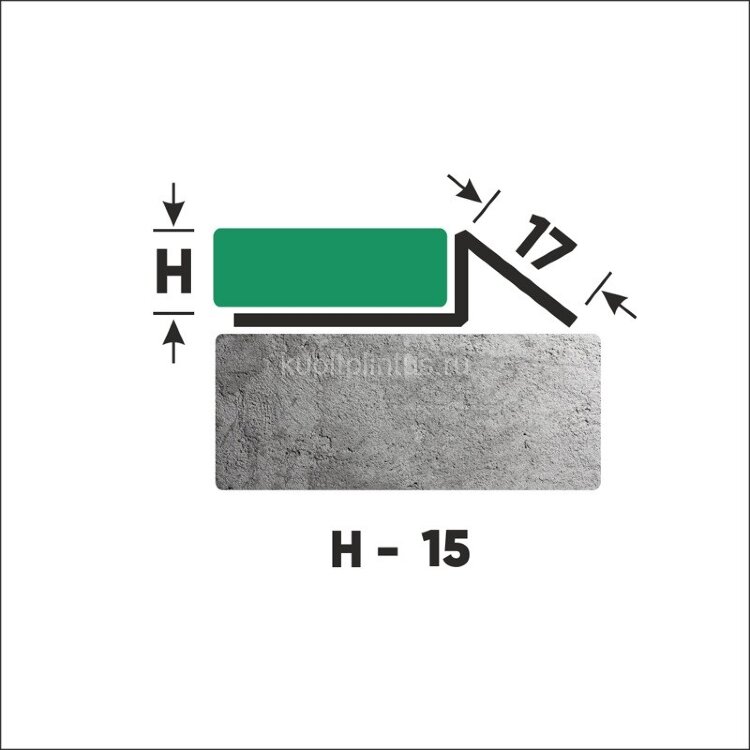 Заказать Стальной профиль закладной со скосом для плитки 15 мм FFS 15 GP золото полированное 2,7 м 