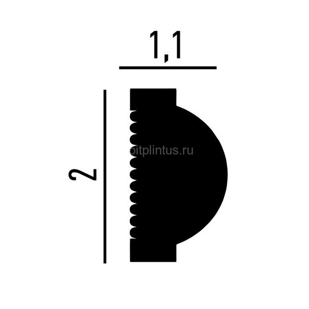 Заказать Молдинг Перфект Плюс P180 белый ударопрочный полимер 20х11х2000 мм Заказать Молдинг Перфект Плюс P180 белый ударопрочный полимер 20х11х2000 мм