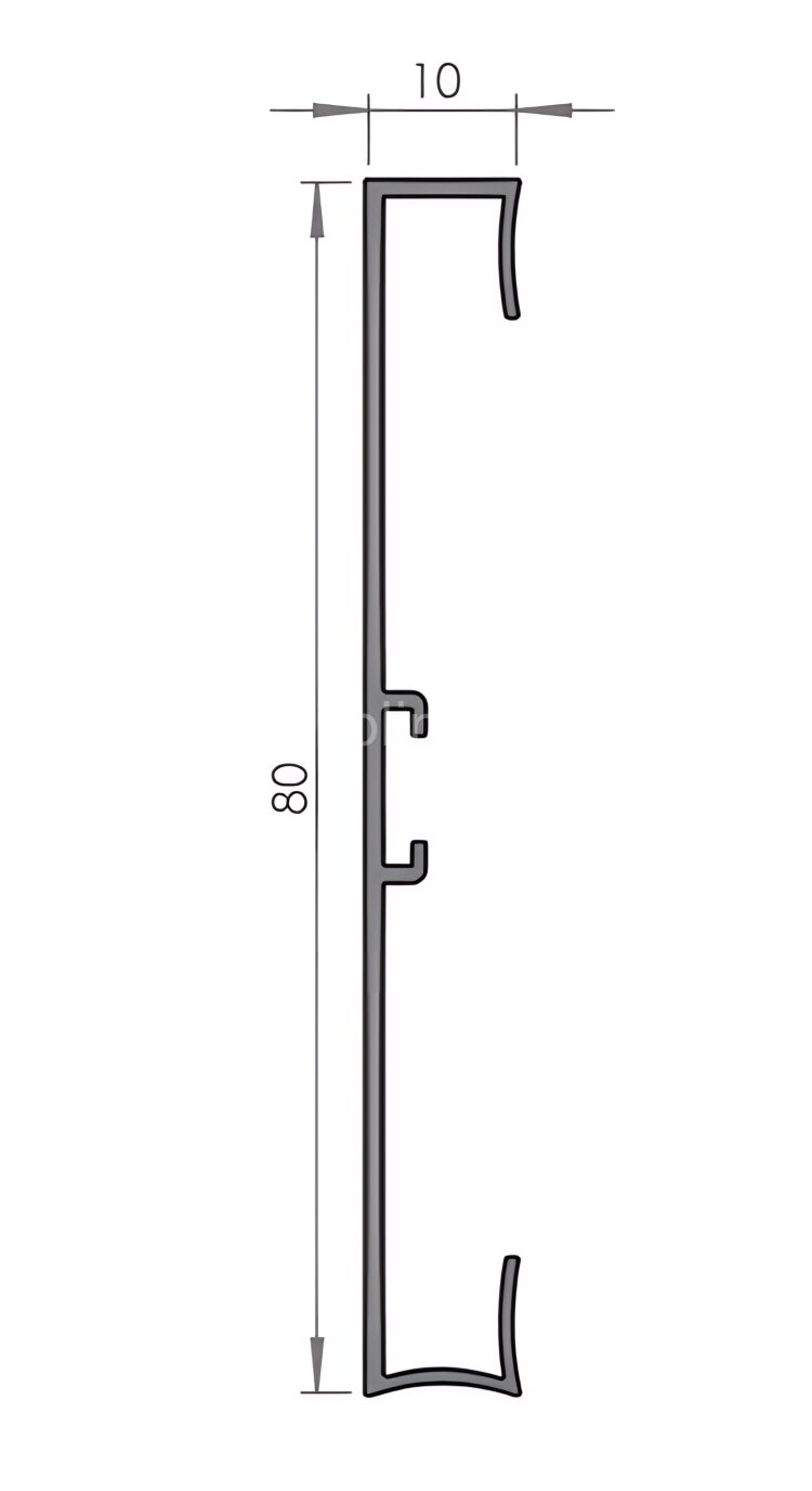 Заказать Накладной алюминиевый плинтус с кабель-каналом напольный 80 мм Мега-Трейд 9142 черный 3 м Заказать Накладной алюминиевый плинтус с кабель-каналом напольный 80 мм Мега-Трейд 9142 черный 3 м