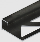 Алюминиевый профиль окантовочный П-образный 10 мм PV54-18 черный матовый 2,7 м