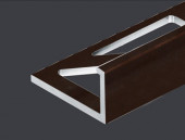 Алюминиевый L-профиль 12 мм PV03-38 темно-коричневый Ral 8017 2,7 м