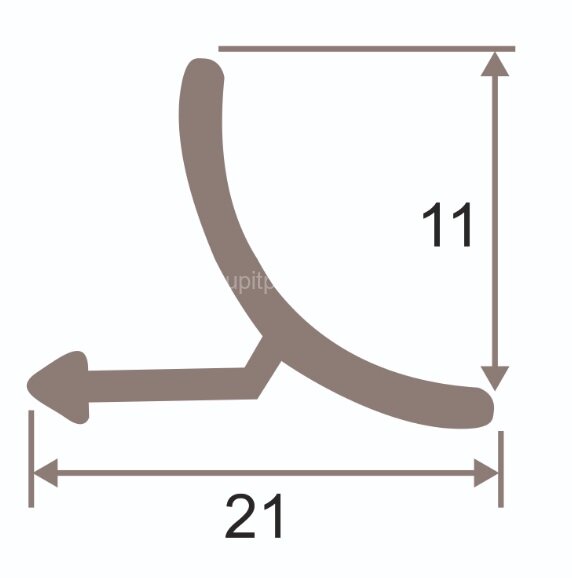 Заказать Алюминиевый уголок универсальный внутренний ПО-В9 Серый муар 2,7 м 