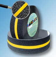 Противоскользящая сигнальная лента AntiSlip 60 grit 50 мм черная с желтой полосой 18,3 м Противоскользящая сигнальная лента AntiSlip 60 grit 50 мм черная с желтой полосой 18,3 м