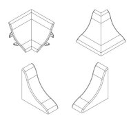 Комплект фурнитуры для плинтуса Cezar BL33 (заглушки, уголок внутренний и внешний) Комплект фурнитуры для плинтуса Cezar BL33 (заглушки, уголок внутренний и внешний)