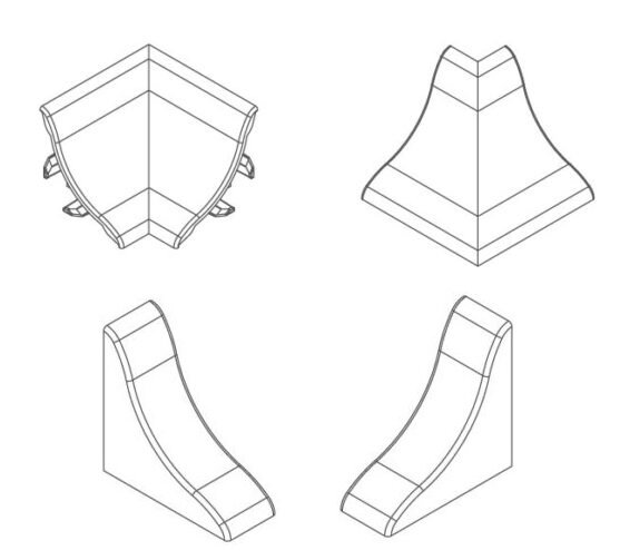 Заказать Комплект фурнитуры для плинтуса Cezar BL33 (заглушки, уголок внутренний и внешний) Заказать Комплект фурнитуры для плинтуса Cezar BL33 (заглушки, уголок внутренний и внешний)