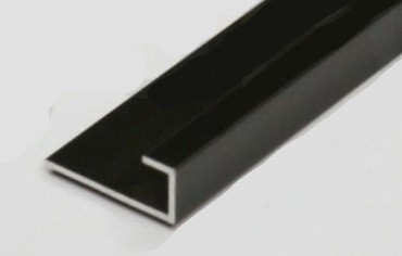 Заказать Алюминиевый профиль для стекла П-образный ПО-95 Черный матовый 2,7 м 