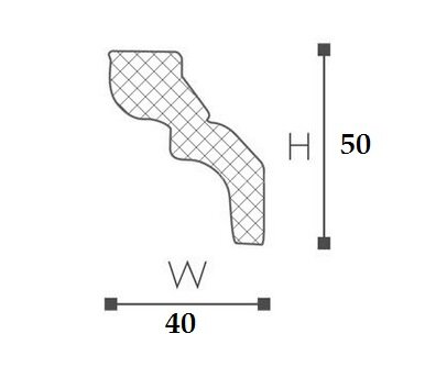 Заказать Карниз NMC Allegro AL22 50х40 2 м Заказать Карниз NMC Allegro AL22 50х40 2 м
