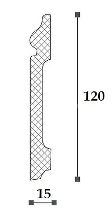 Заказать Плинтус для пола NMC Floorstyl FO2 120х15 2 м 